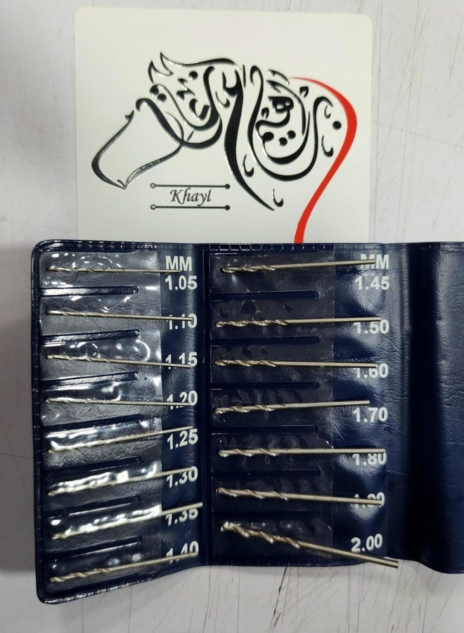 Khayl | Pack of 15 Drill Pcs, Multi, H.S.S Drill bits 1.05mm to 2mm - Image 3